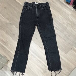 Abercrombie & Fitch Black Frayed women’s Jeans